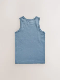 Tops|Multipacks*Next - Katoenen hemdjes 10 stuks (1,5-16jr) Tonaal blauw