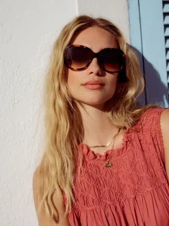 Zonnebril*Next Tortoise bruin - Acetate Wrap Sunglasses