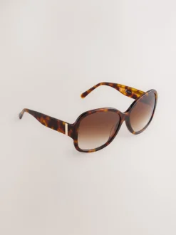 Zonnebril*Next Tortoise bruin - Acetate Wrap Sunglasses