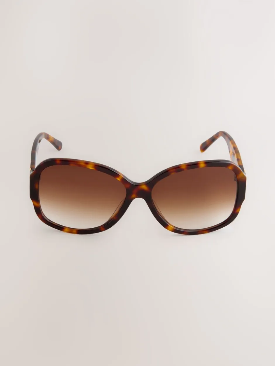 Zonnebril*Next Tortoise bruin - Acetate Wrap Sunglasses