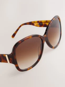 Zonnebril*Next Tortoise bruin - Acetate Wrap Sunglasses