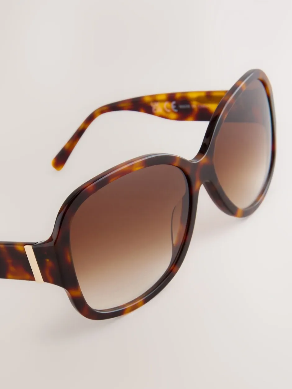 Zonnebril*Next Tortoise bruin - Acetate Wrap Sunglasses