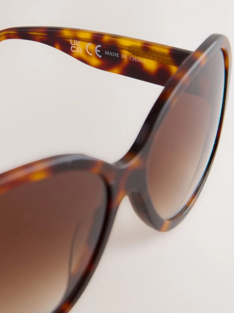 Zonnebril*Next Tortoise bruin - Acetate Wrap Sunglasses