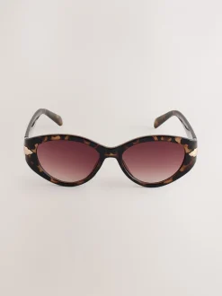 Zonnebril|Next - Ovale zonnebril Tortoise bruin