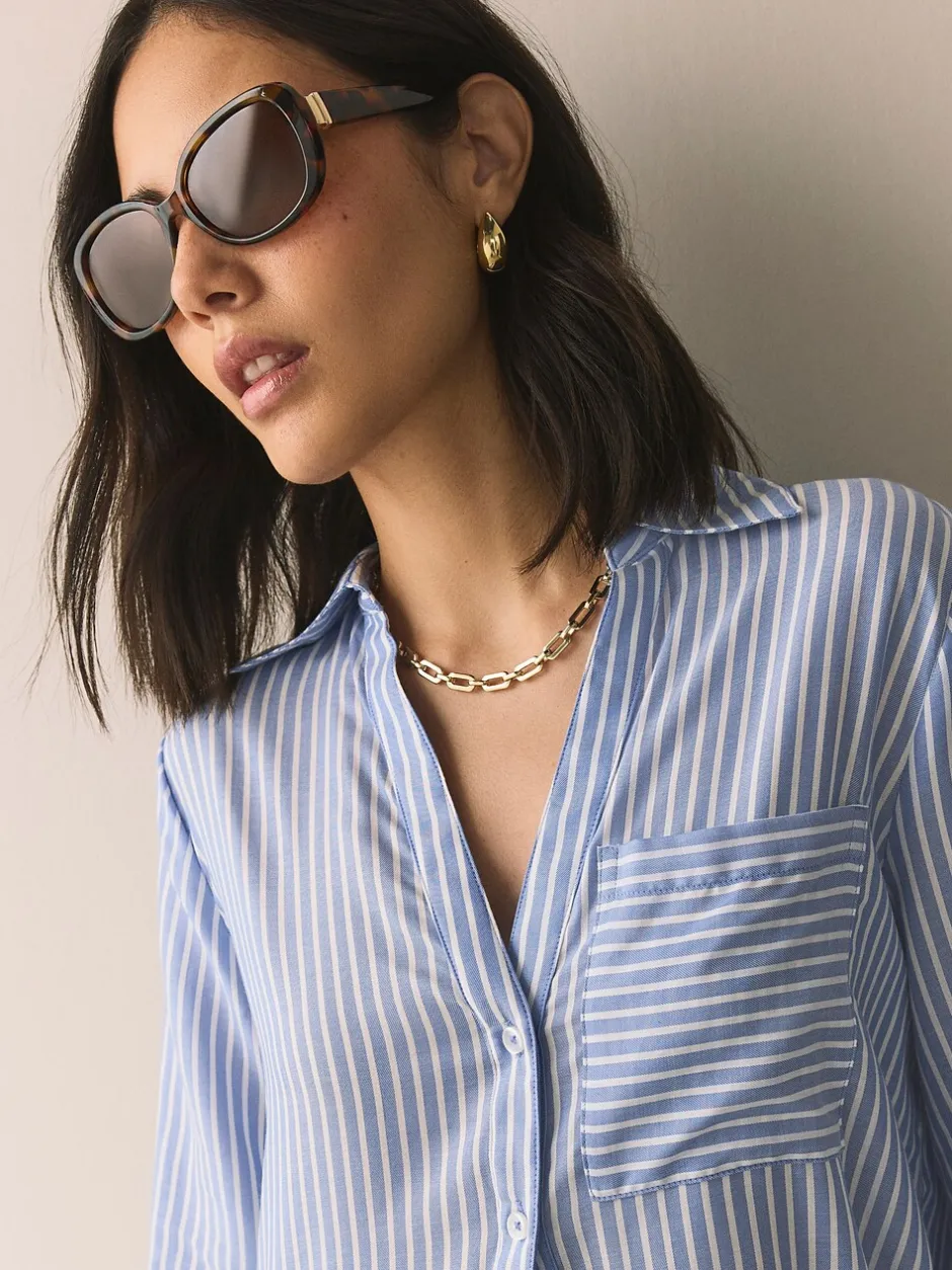 Zonnebril|Next - Square Wrap Sunglasses Tortoise bruin