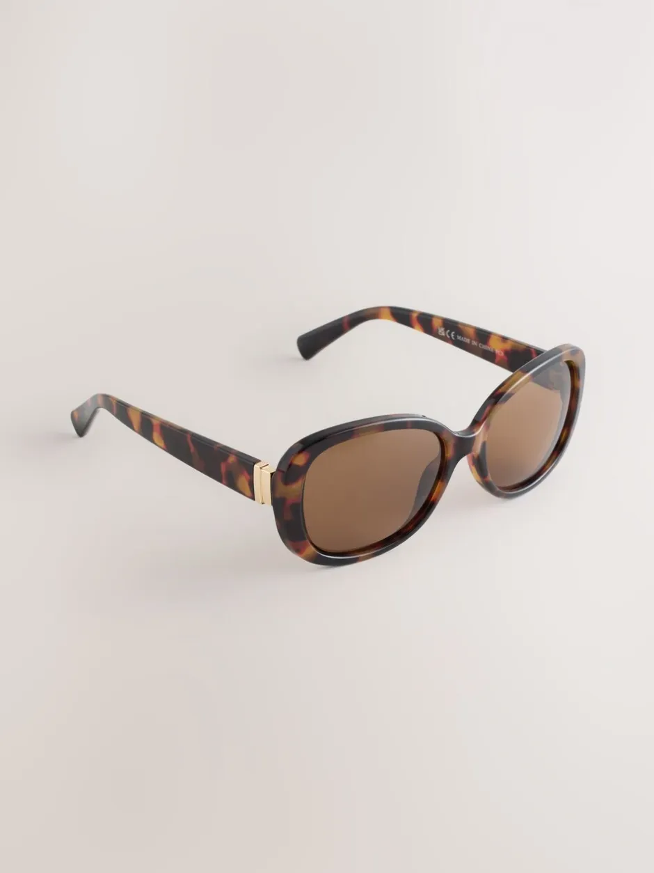 Zonnebril|Next - Square Wrap Sunglasses Tortoise bruin