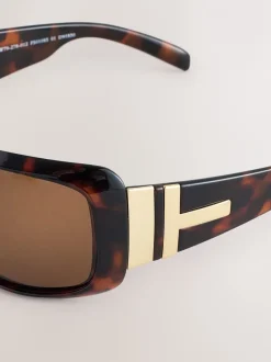 Zonnebril|Next Tortoise bruin - Wrap Around Sunglasses