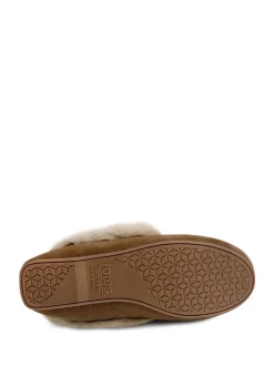 Pantoffels|Totes - Isotoner - Echt suède moccasinpantoffels met imitatiebontvoering voor dames