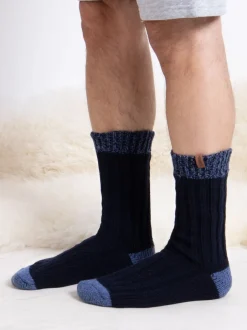 Sokken|Sokken|Totes grofgebreide wollen winterlaarssokken met draaipatroon voor heren verpakking van 2