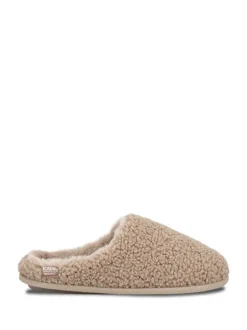 Pantoffels|Totes Isotoner Ladies Borg Swept Back Mules