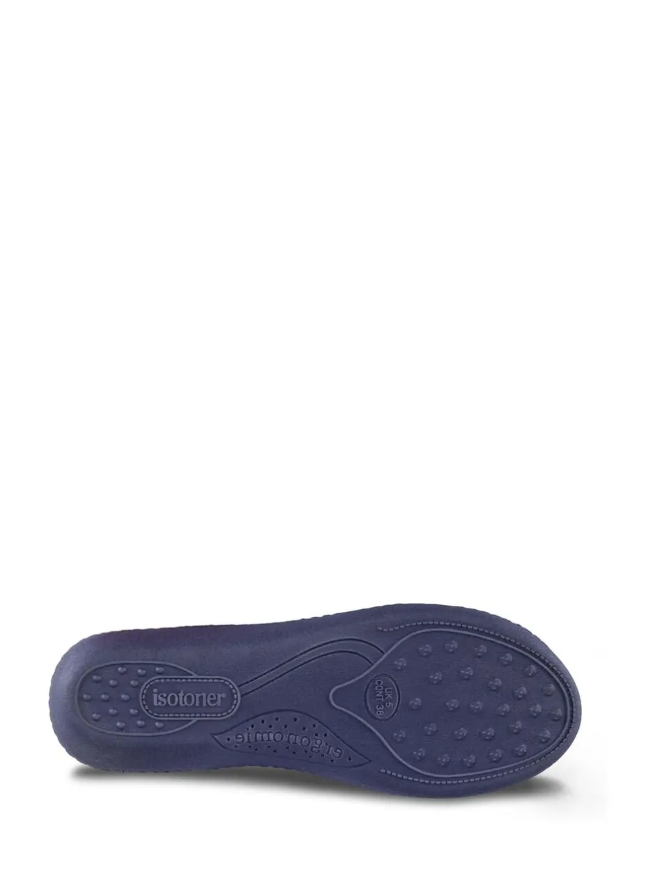 Pantoffels*Totes Isotoner Ladies Sparkle Velour Heeled Mules