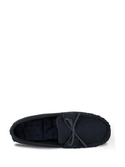 Pantoffels|Totes Isotoner Mens Herringbone Lined Moccasin
