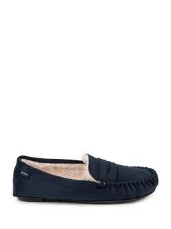 Pantoffels|Totes Toasties Mens Suedette Moccasin Slippers With Faux Fur Lining