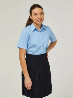 Overhemden En Blouses*Trutex - Verpakking van 2 blauwe schooloverhemden met korte mouwen en regular fit