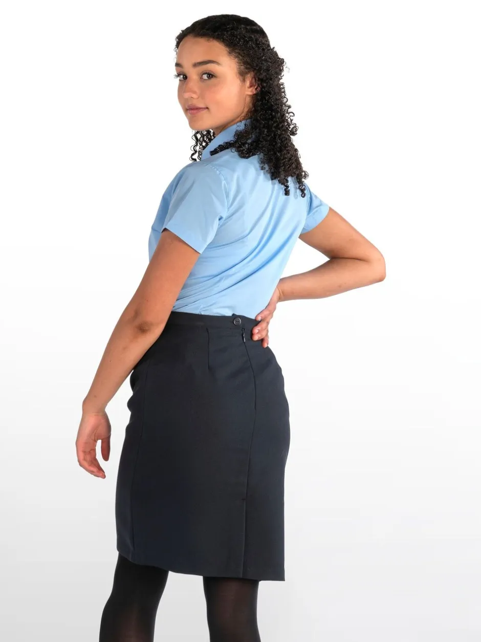 Overhemden En Blouses|Trutex Blauw Slim fit Korte mouwen 2 Pack School overhemden
