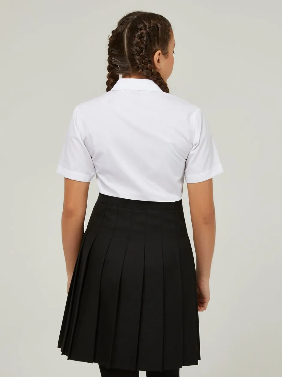 Overhemden En Blouses*Trutex White Cuban Collar Regular Fit Short Sleeve 2 Pack School Shirts