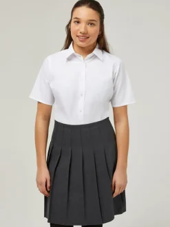 Overhemden En Blouses|Trutex White Regular Fit Short Sleeve 3 Pack School Shirts