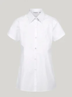 Overhemden En Blouses|Trutex White Regular Fit Short Sleeve 3 Pack School Shirts