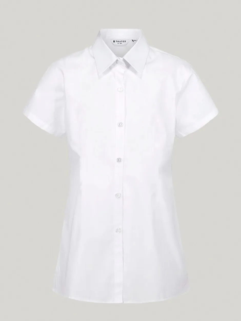 Overhemden En Blouses|Trutex White Regular Fit Short Sleeve 3 Pack School Shirts