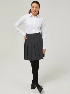 Overhemden En Blouses*Trutex White Slim Fit Long Sleeve 3 Pack School Shirts