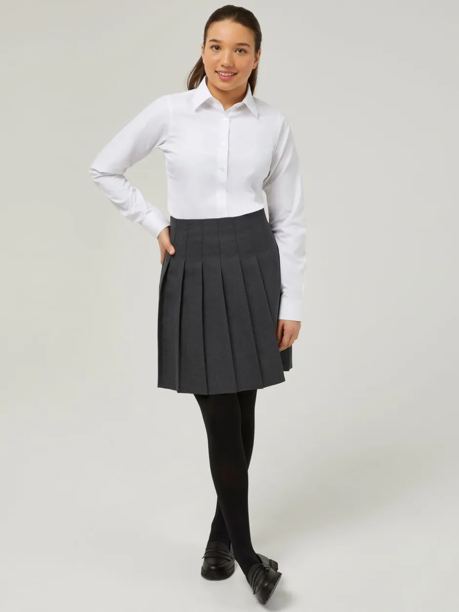 Overhemden En Blouses*Trutex White Slim Fit Long Sleeve 3 Pack School Shirts