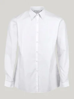 Overhemden En Blouses*Trutex White Slim Fit Long Sleeve 3 Pack School Shirts