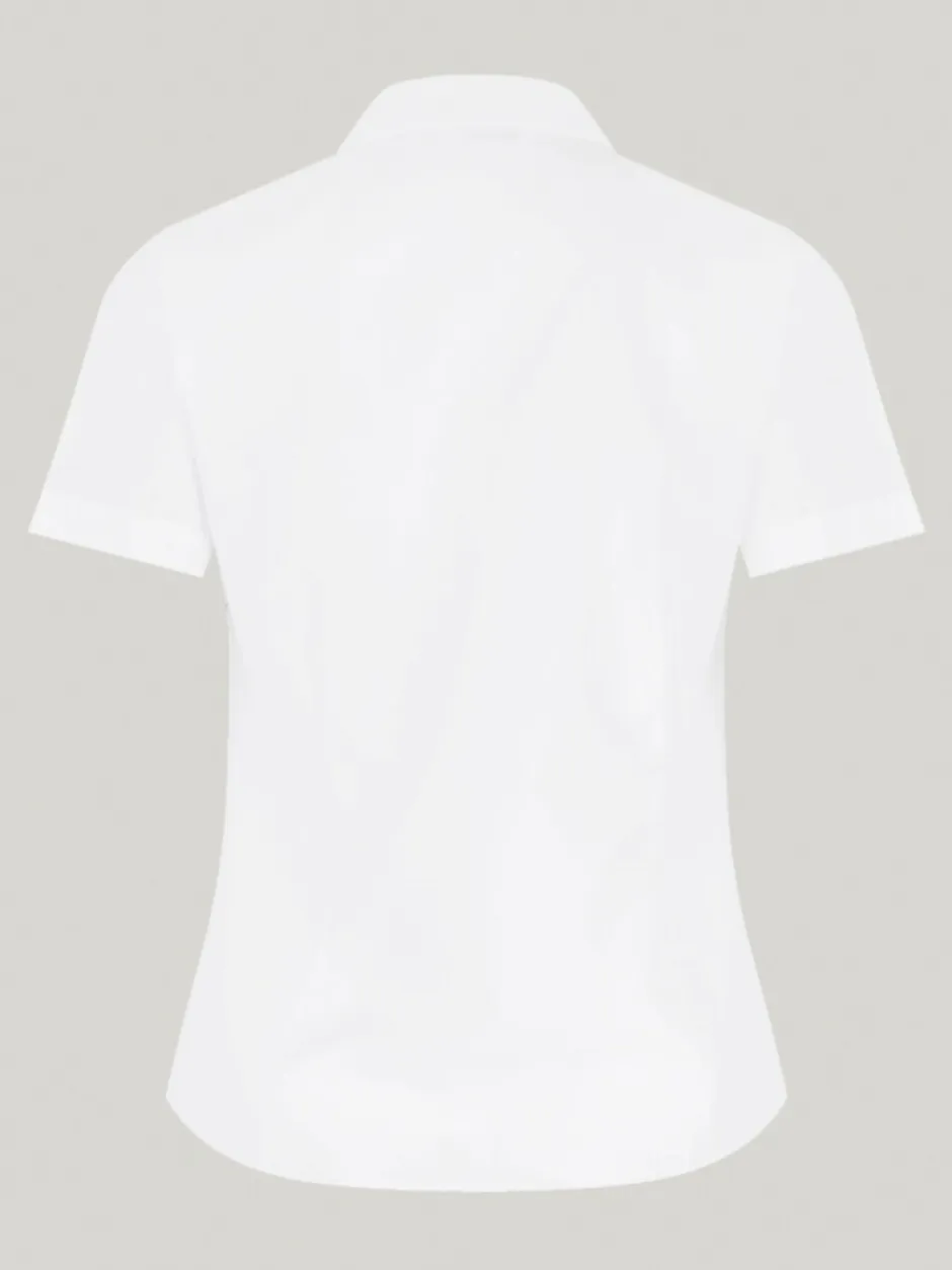Overhemden En Blouses|Trutex Witte Cubaanse Kraag Slim fit Korte mouwen 2 Pack School overhemden