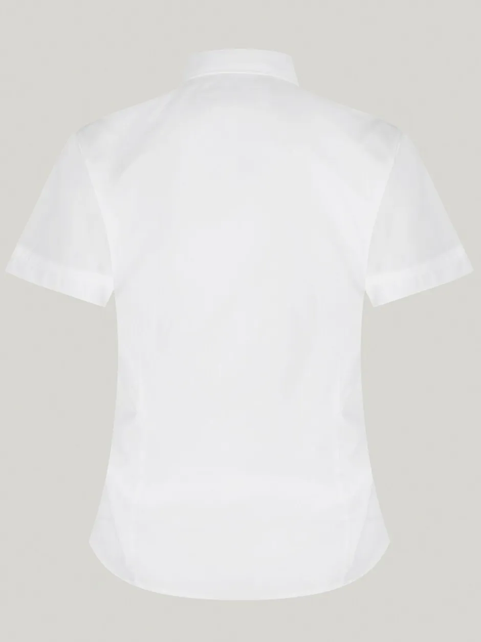 Overhemden En Blouses*Trutex Witte Slim Fit Korte Mouwen 2 Pack School Overhemden