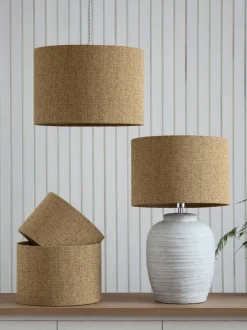 Lampenkappen|Verlichting|Next Tweed-achtige effen eenvoudig passende plafondlampenkap