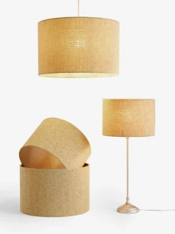 Lampenkappen|Verlichting|Next Tweed-achtige effen eenvoudig passende plafondlampenkap