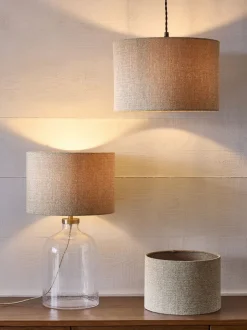 Lampenkappen|Verlichting|Next Tweed-achtige effen eenvoudig passende plafondlampenkap