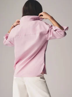 Blouses En Overhemden|Tops En T-Shirts|The Set - verpakking van 2 Oxford-overhemden Vaalroze/Wit