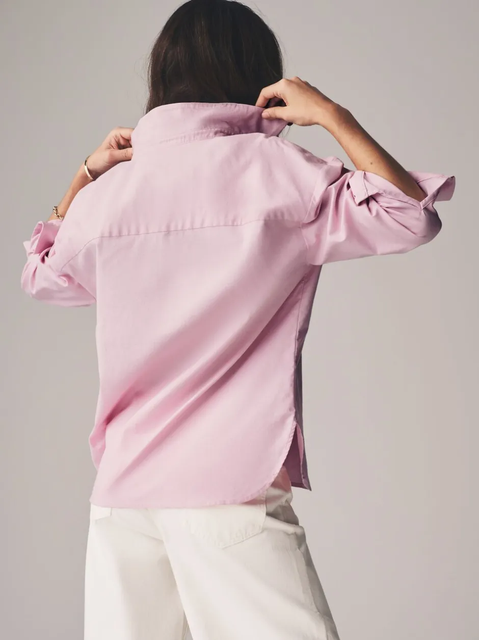 Blouses En Overhemden|Tops En T-Shirts|The Set - verpakking van 2 Oxford-overhemden Vaalroze/Wit