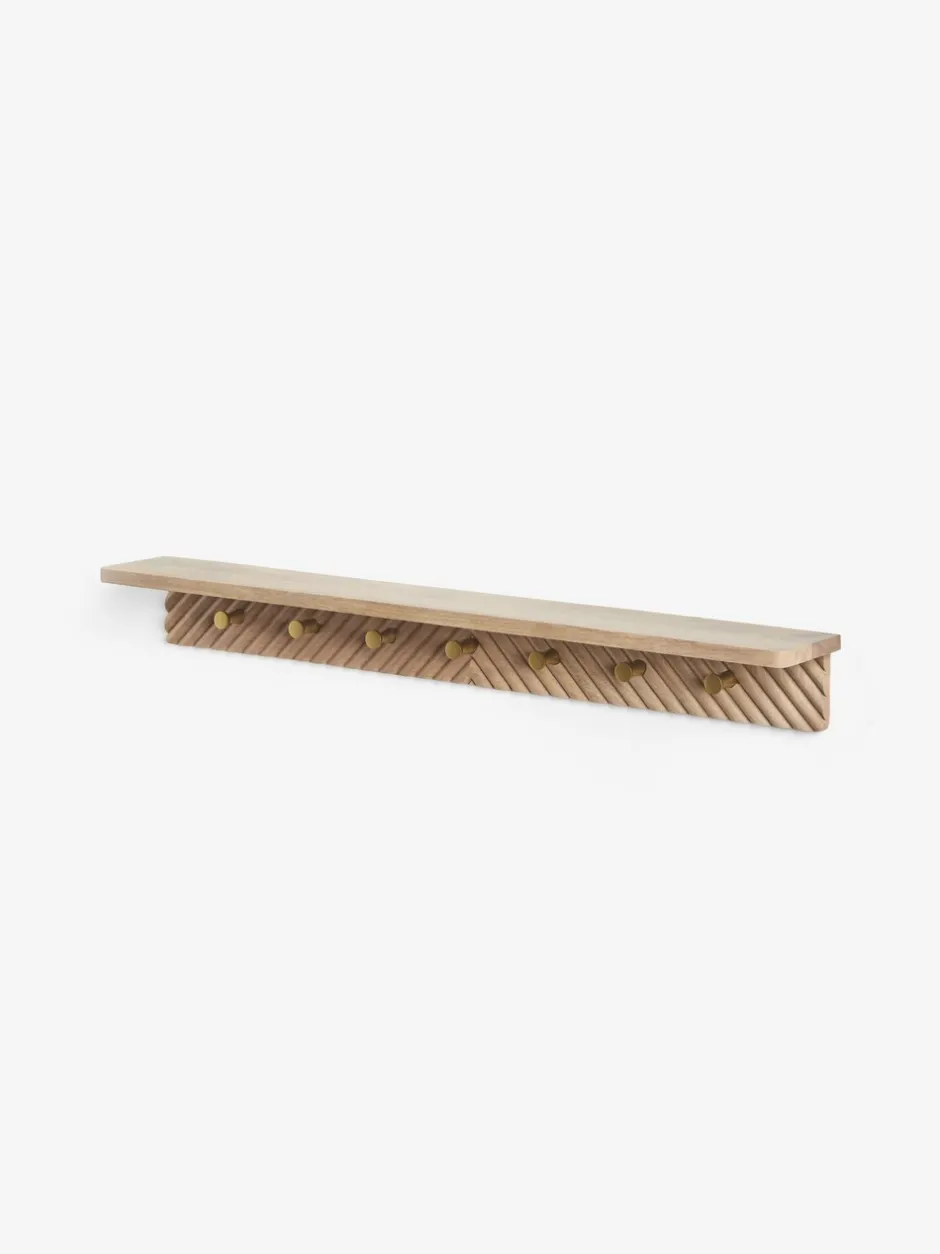 Thuiskantoor|Next Valencia wandplank en haken Natuurlijk