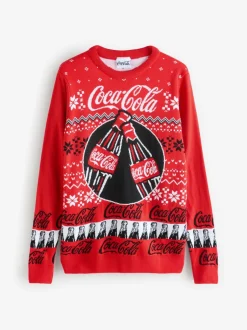 Gebreide Kleding*Vanilla Underground Coca Cola Logo Christmas Jumper