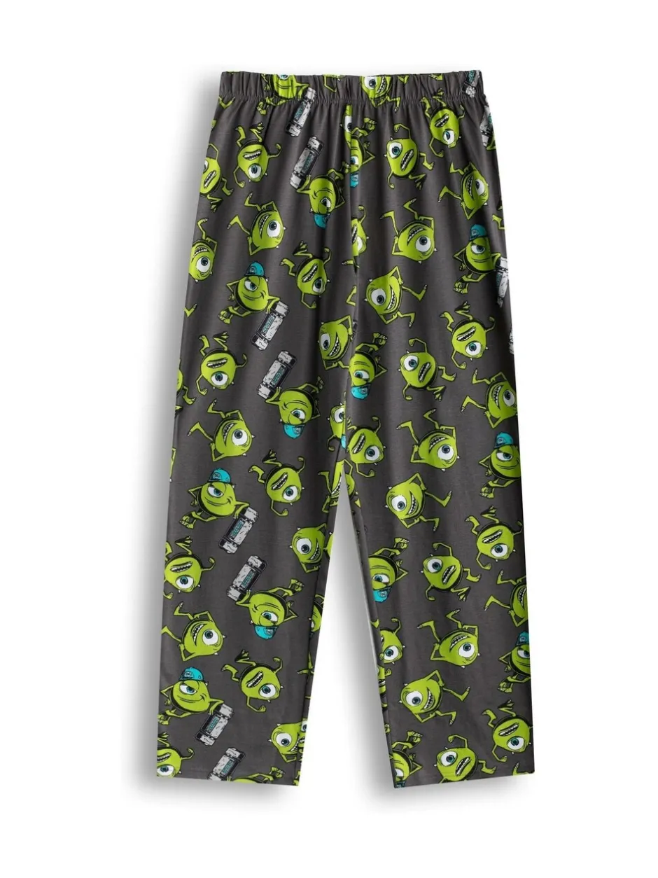 Pyjama's*Vanilla Underground Disney Monsters Inc - Meerkleurige herenpyjamaset met korte mouwen en lange pijpen van 100% katoen