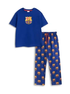 Pyjama's|Loungewear*Vanilla Underground FC Barcelon Short Sleeve Long Leg Pyjamas Set