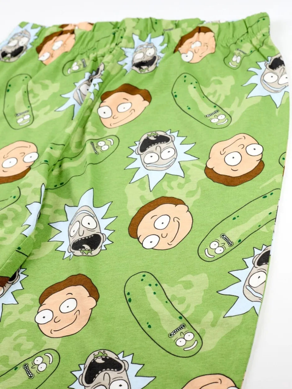 Pyjama's|Vanilla Underground herenpyjama met Rick And Morty-print, meerkleurig, korte mouwen, lange pijpen, 100% katoen