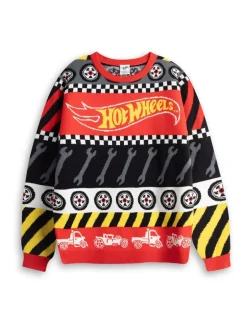 Truien En Breisels*Vanilla Underground Hot Wheels Tyre & Spanner Fairisle Christmas Jumper