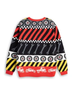 Truien En Breisels*Vanilla Underground Hot Wheels Tyre & Spanner Fairisle Christmas Jumper