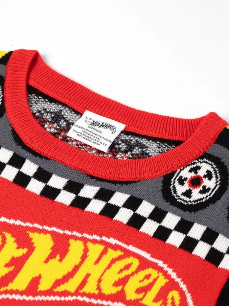 Truien En Breisels*Vanilla Underground Hot Wheels Tyre & Spanner Fairisle Christmas Jumper