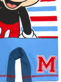 Badkleding|Badkleding*Vanilla Underground jongensbadpak met korte mouwen en gelicentieerde Disney Mickey Mouse-print