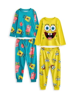 Pyjama's|Nachtkleding En Pyjama's|Vanilla Underground Kids Spongebob Pyjamas 2 Pack