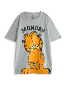 Pyjama's|Vanilla Underground Mens Garfield Short Sleeve Long Leg Pyjamas Set