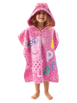 Badkleding|Badkleding|Vanilla Underground Peppa Pig badpak en ponchoset met handdoek voor meisjes.