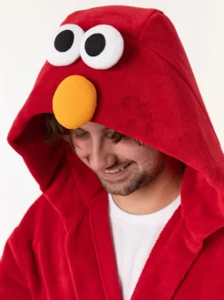Kamerjassen En Badjassen|Vanilla Underground Sesame Street Elmo Hooded Bath Robe