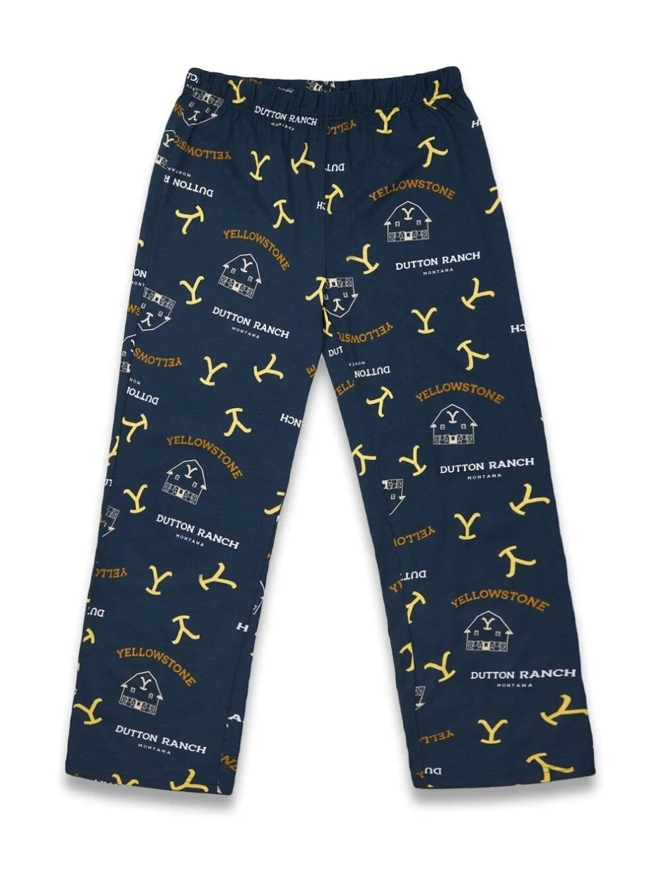 Pyjama's*Vanilla Underground Yellowstone Short Sleeve Long Leg Pyjamas Set