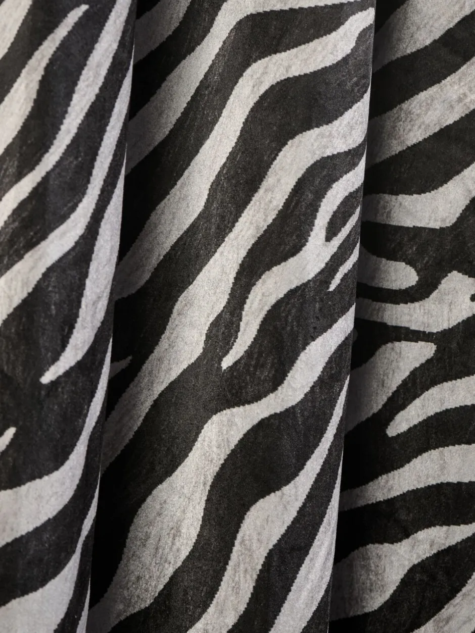 Gordijnen|Gordijnen*Next Velvet Zebra Print Eyelet Curtains