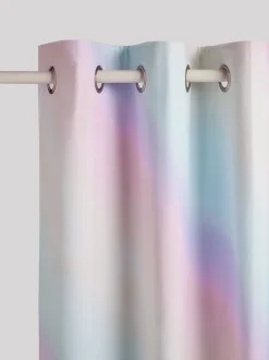Gordijnen|Gordijnen*Next Verduisterende ombre ringgordijnen met regenboogprint