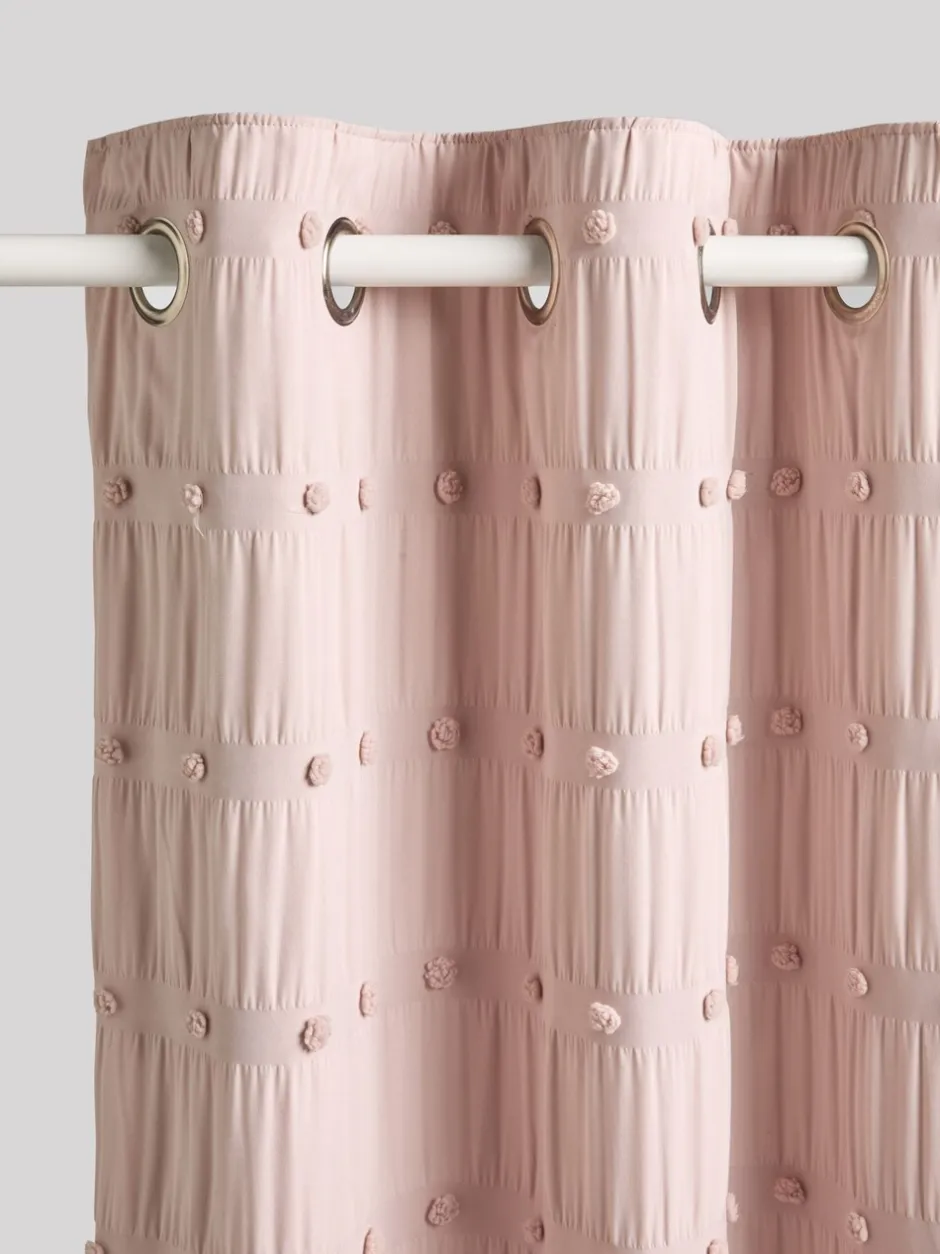 Gordijnen|Gordijnen*Next Verduisterende ringgordijnen met pompons Roze